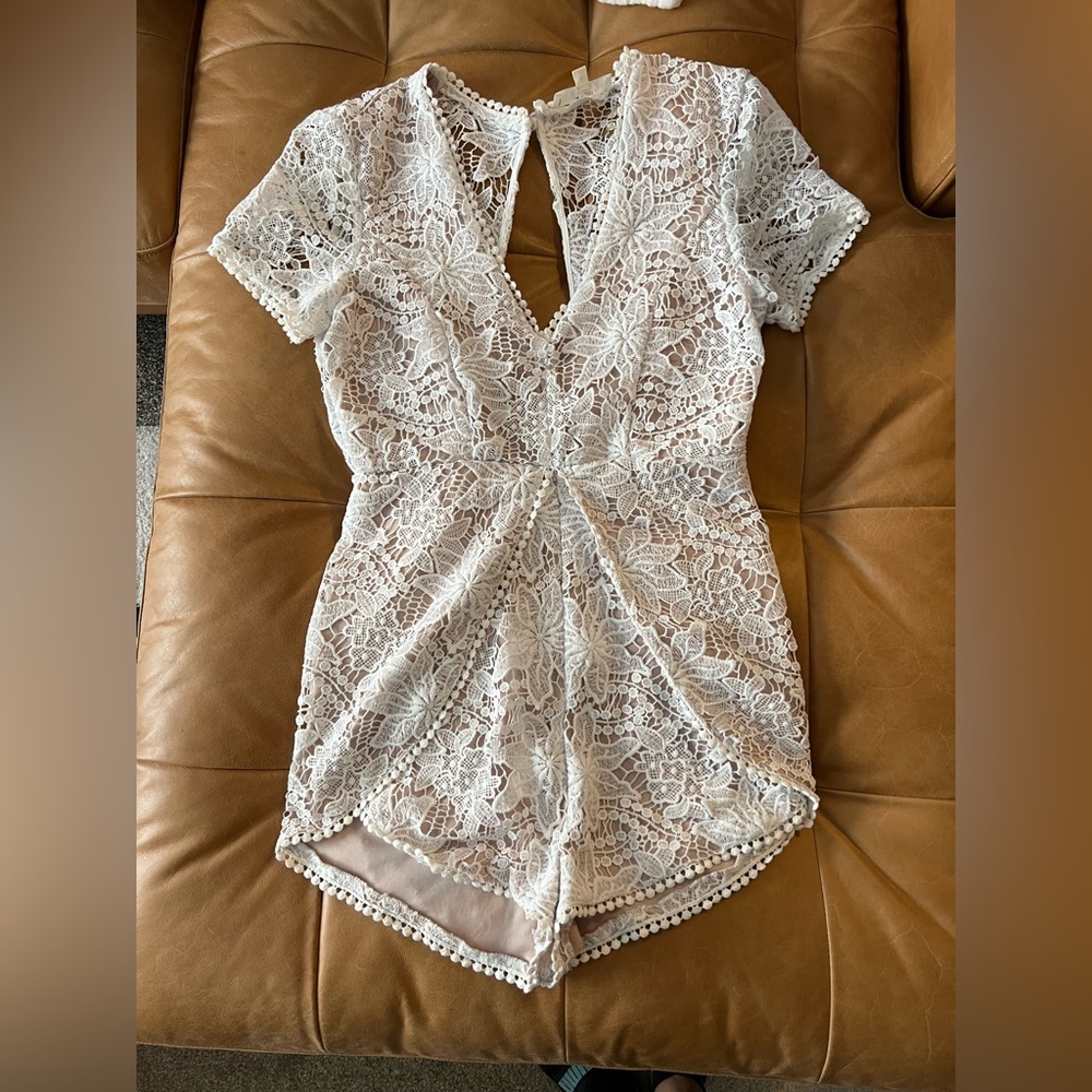 White lace jumpsuit